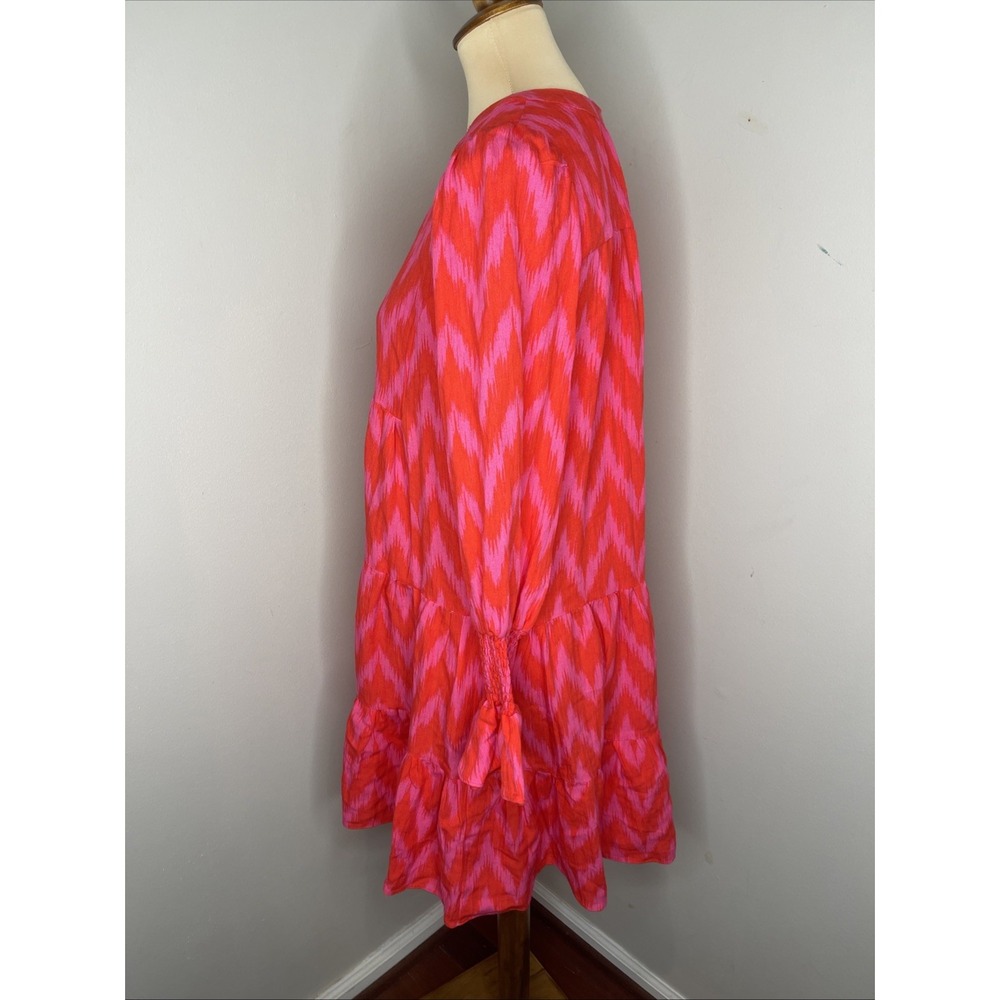 Tuckernuck Pomander Place Pink Ikat Kenzo Dress Medium M - Picture 2 of 9